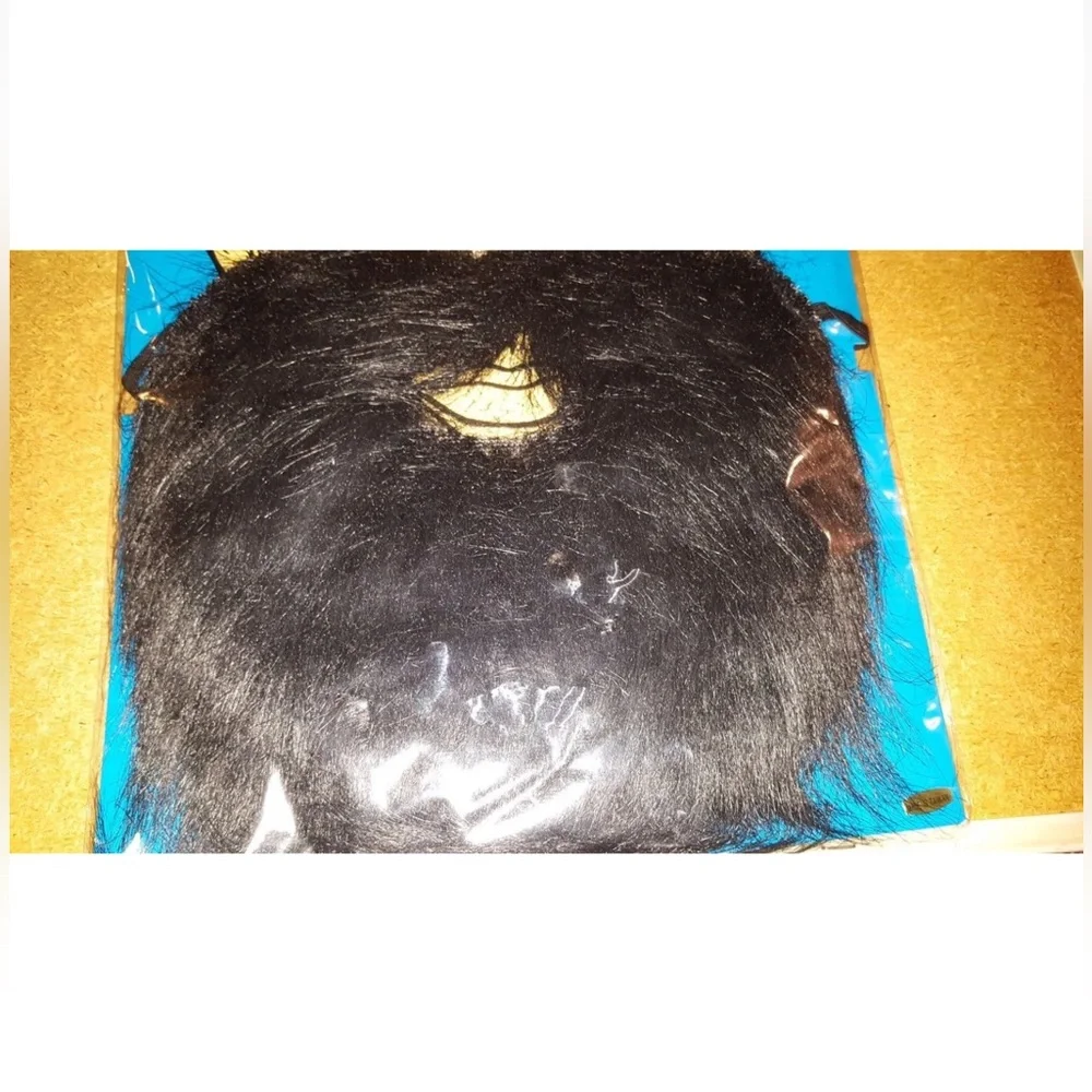 NEW BLACK Beard Moustache Set face hair mustache vintage costume disguise